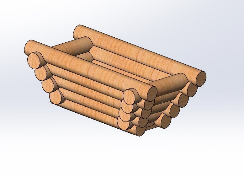 Nativity scene stable or bed 3D print model_3