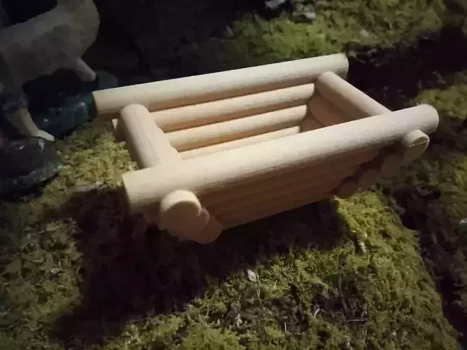 Nativity scene stable or bed 3D print model Nativity scene stable or bed 3D print model