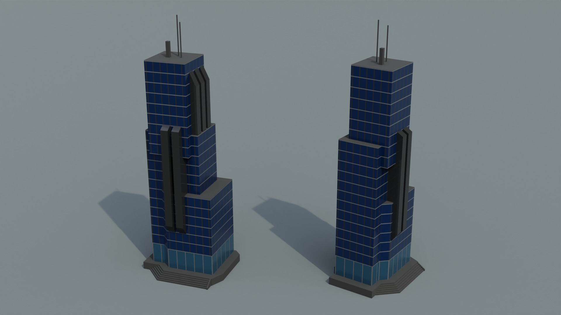 Low poly Buildings Pack Low-poly 3D model_9