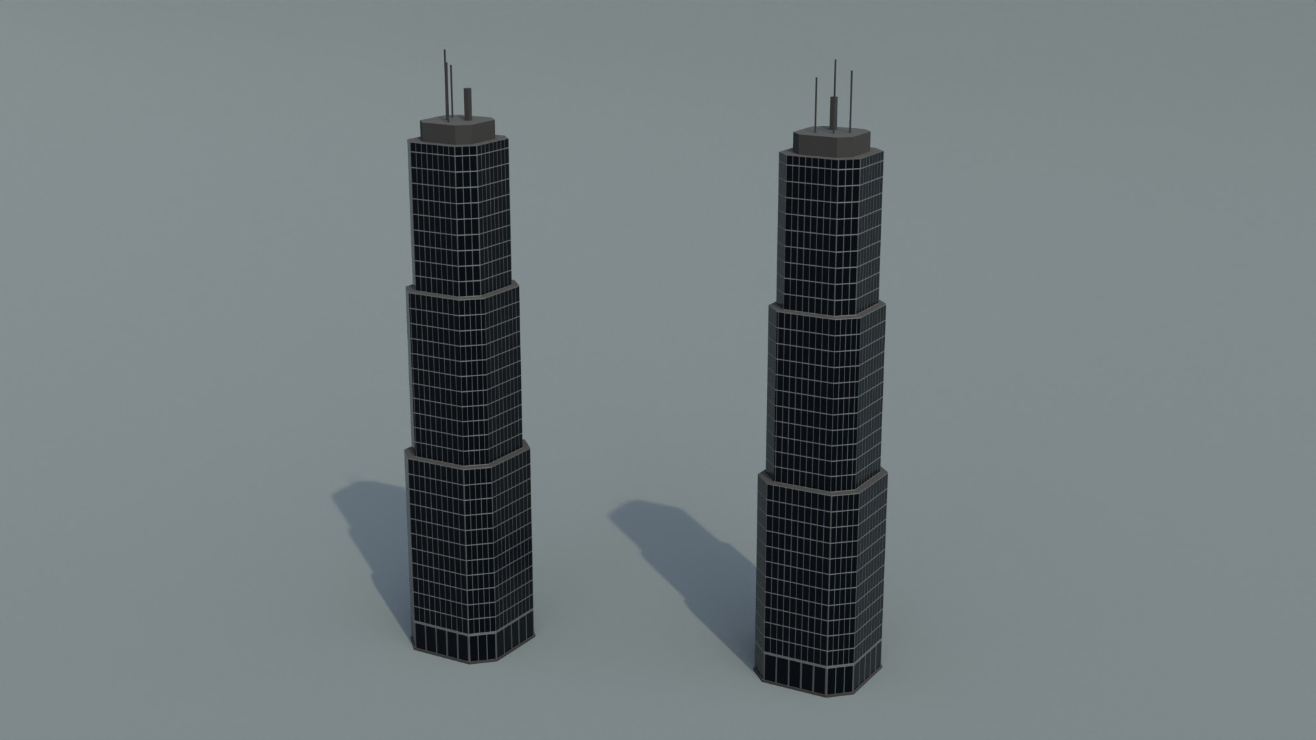 Low poly Buildings Pack Low-poly 3D model_8