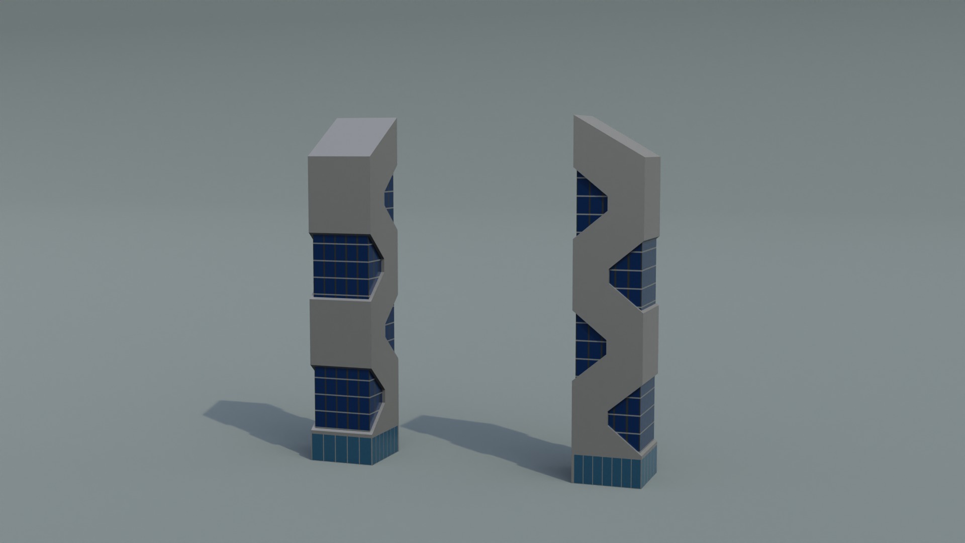 Low poly Buildings Pack Low-poly 3D model_4