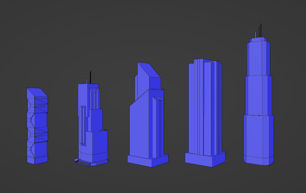 Low poly Buildings Pack Low-poly 3D model_11