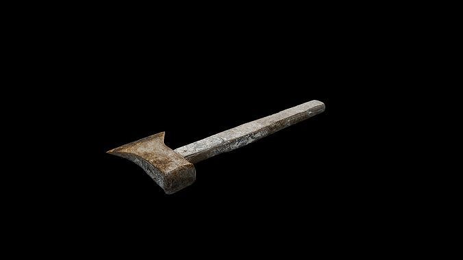 Anydrafts Axe 02 Low-poly 3D model 2
