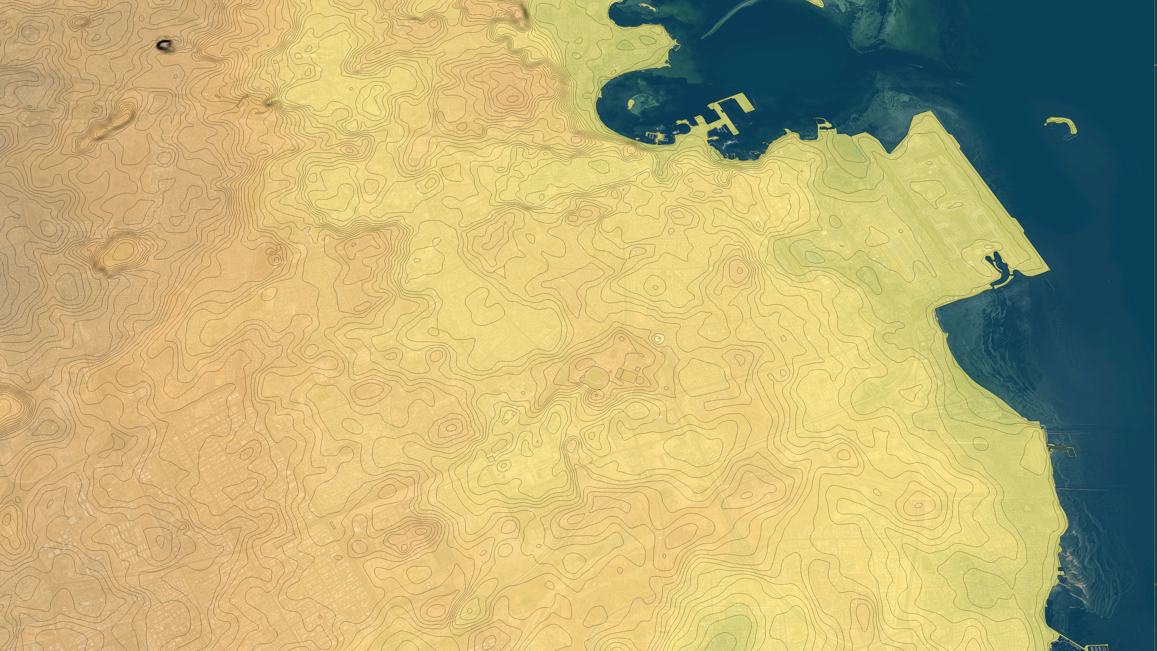 Doha - 3D City Topography Terrain 3D Model Collection_16