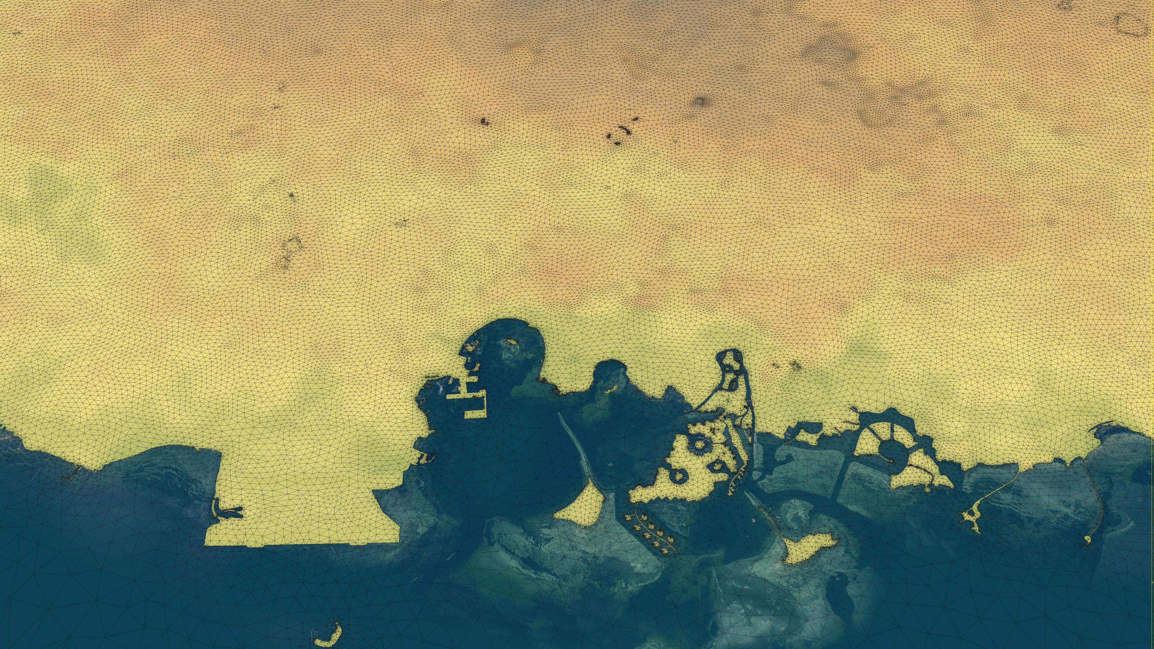 Doha - 3D City Topography Terrain 3D Model Collection_7