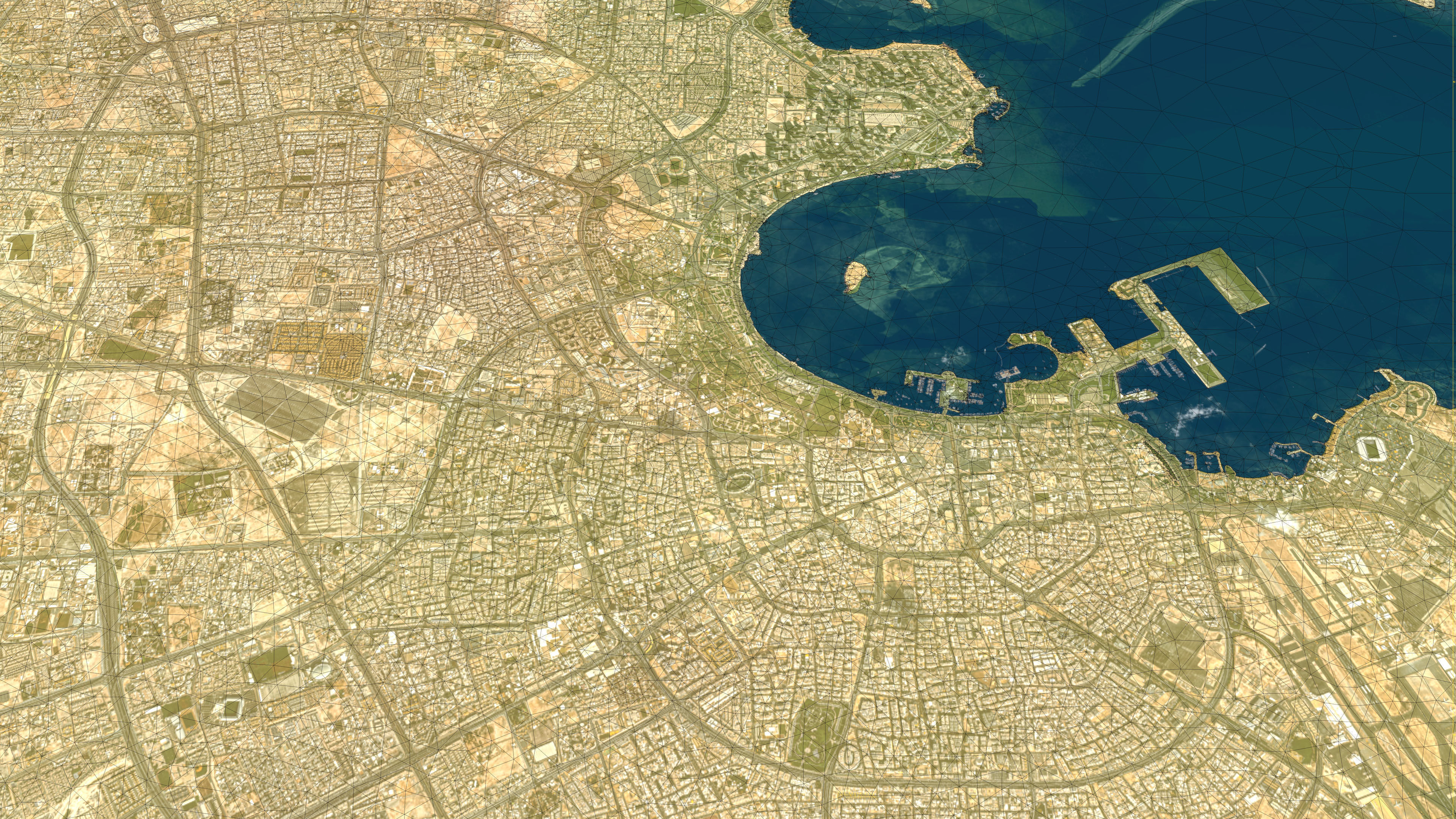 Doha - 3D City Topography Terrain 3D Model Collection_22