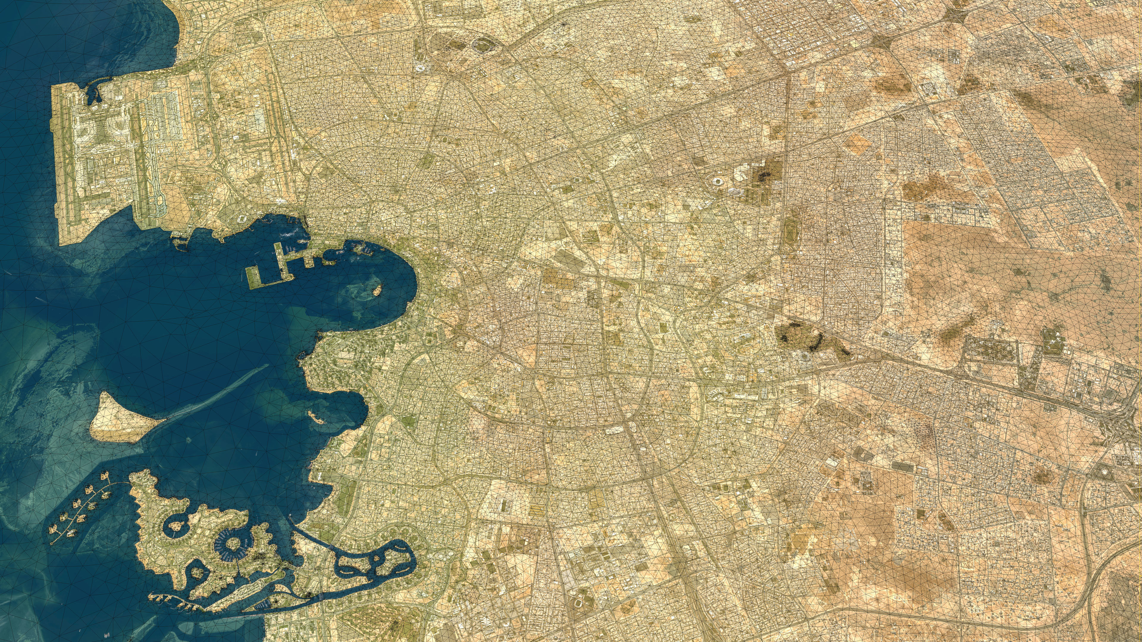 Doha - 3D City Topography Terrain 3D Model Collection_30