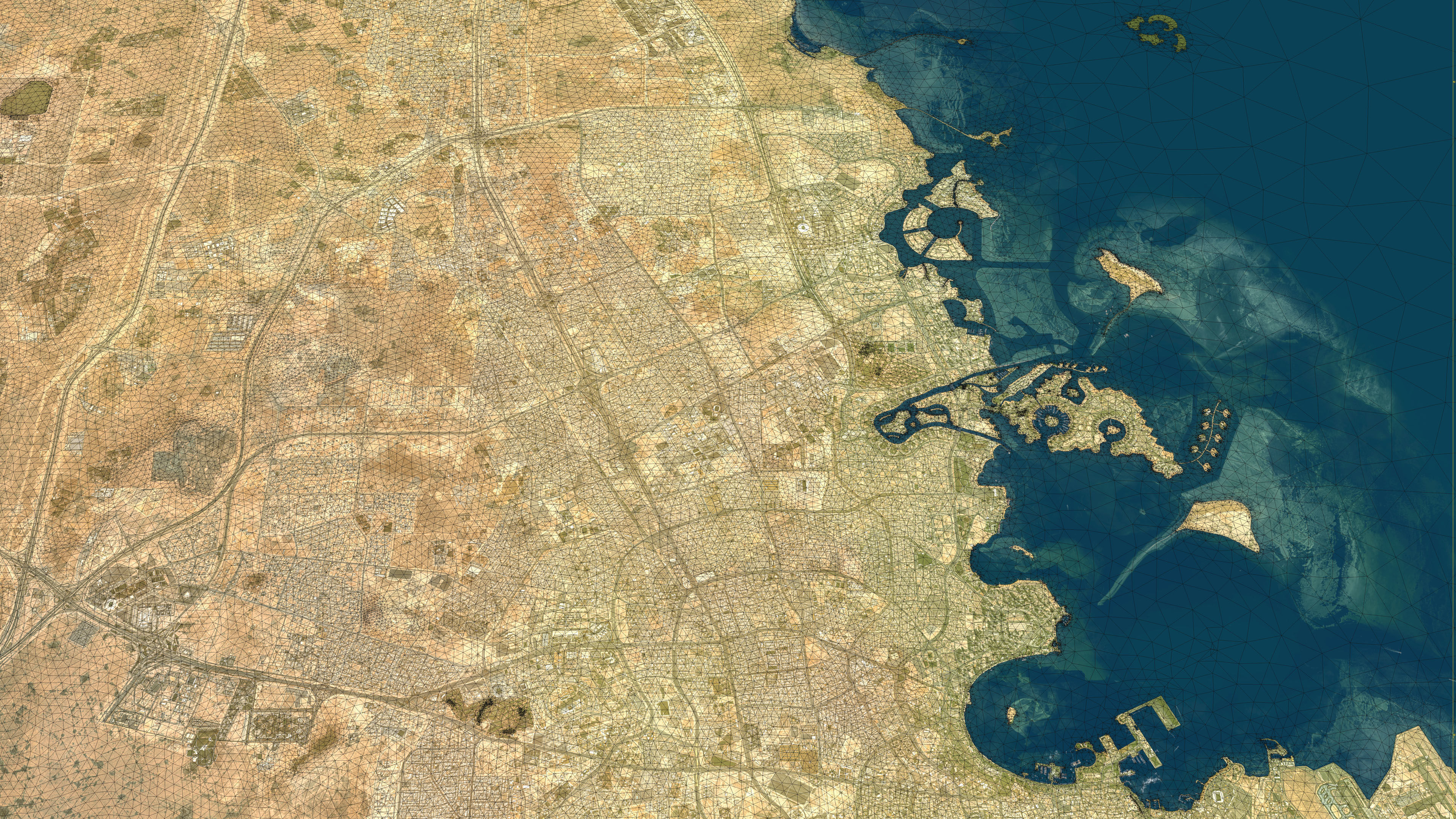 Doha - 3D City Topography Terrain 3D Model Collection_10