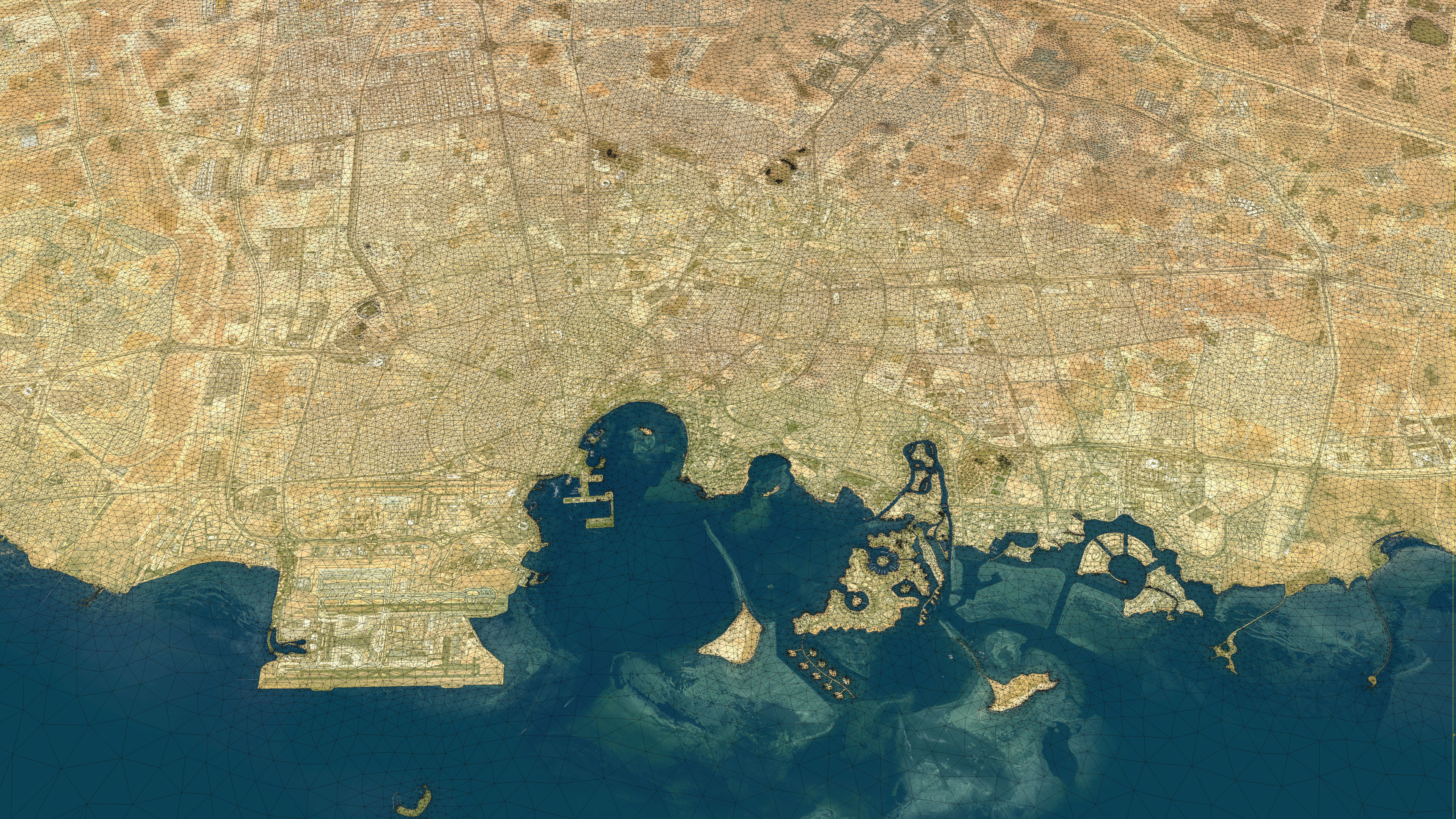 Doha - 3D City Topography Terrain 3D Model Collection_6