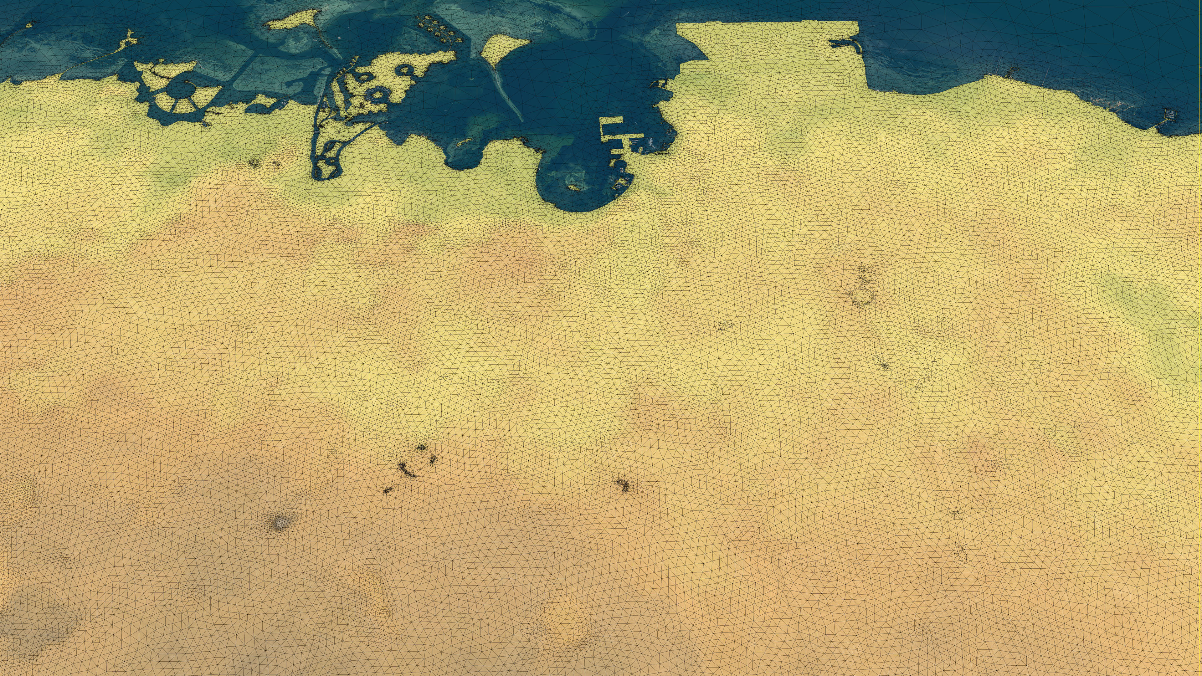 Doha - 3D City Topography Terrain 3D Model Collection_3