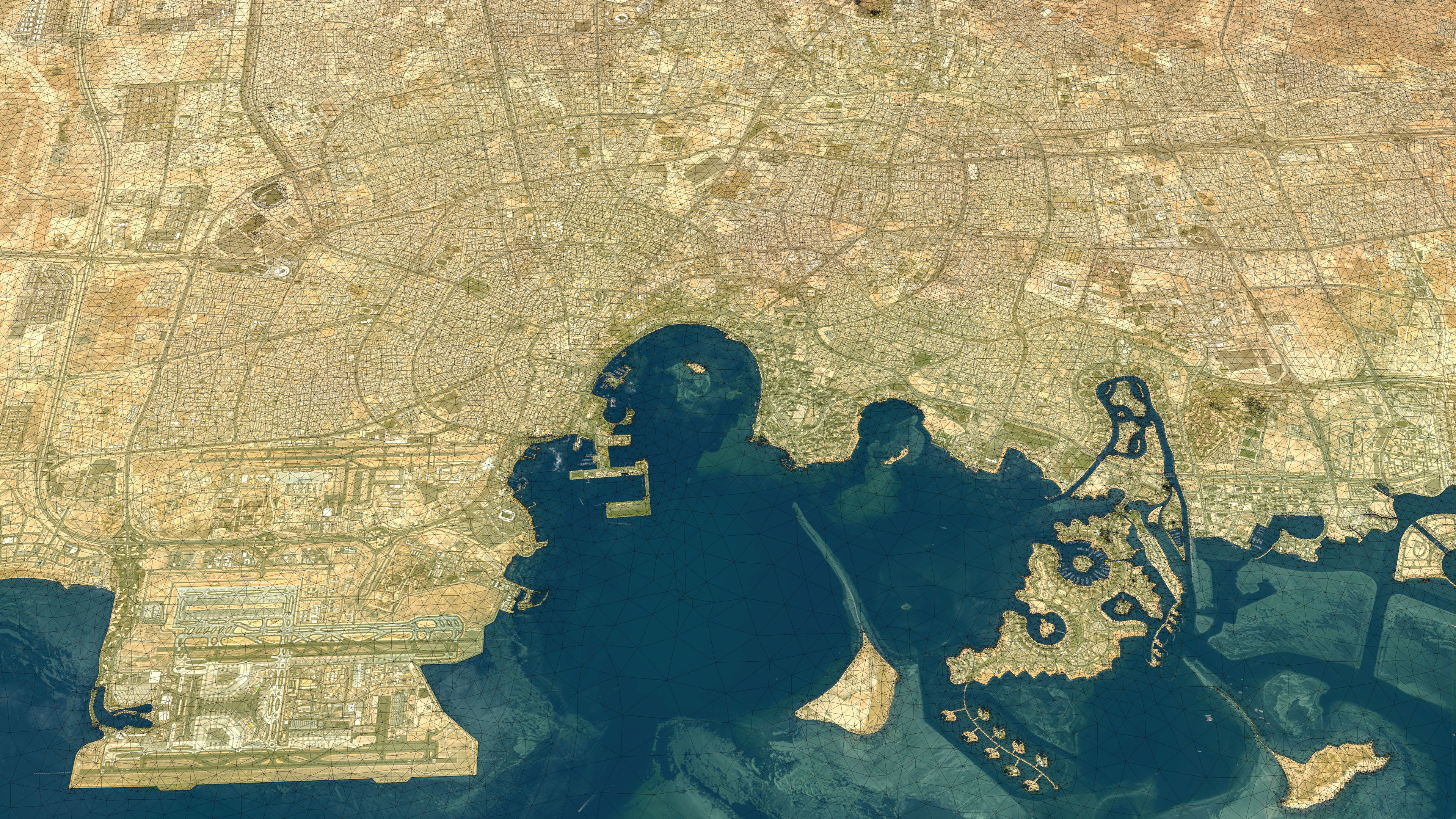 Doha - 3D City Topography Terrain 3D Model Collection_34