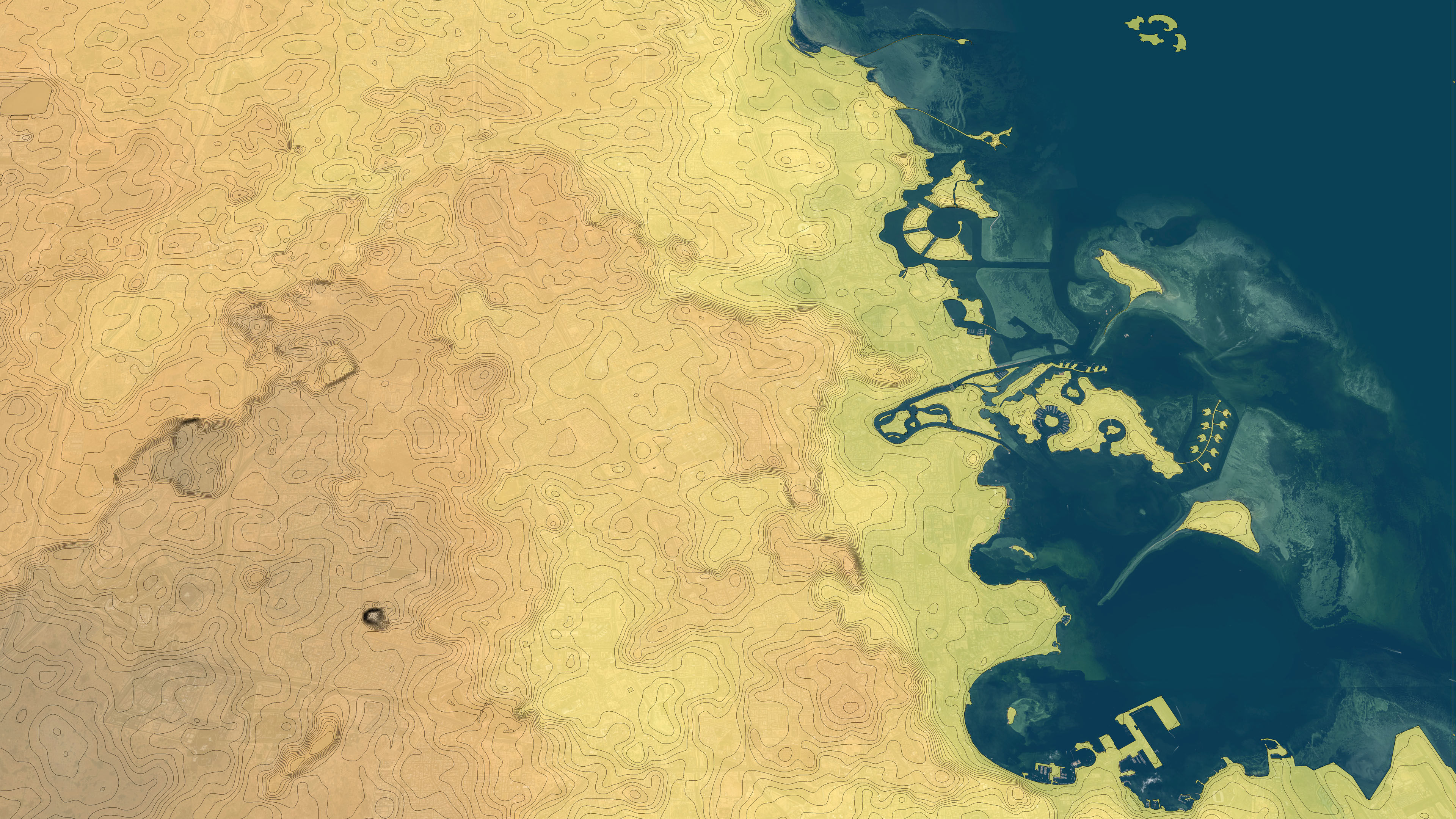 Doha - 3D City Topography Terrain 3D Model Collection_12