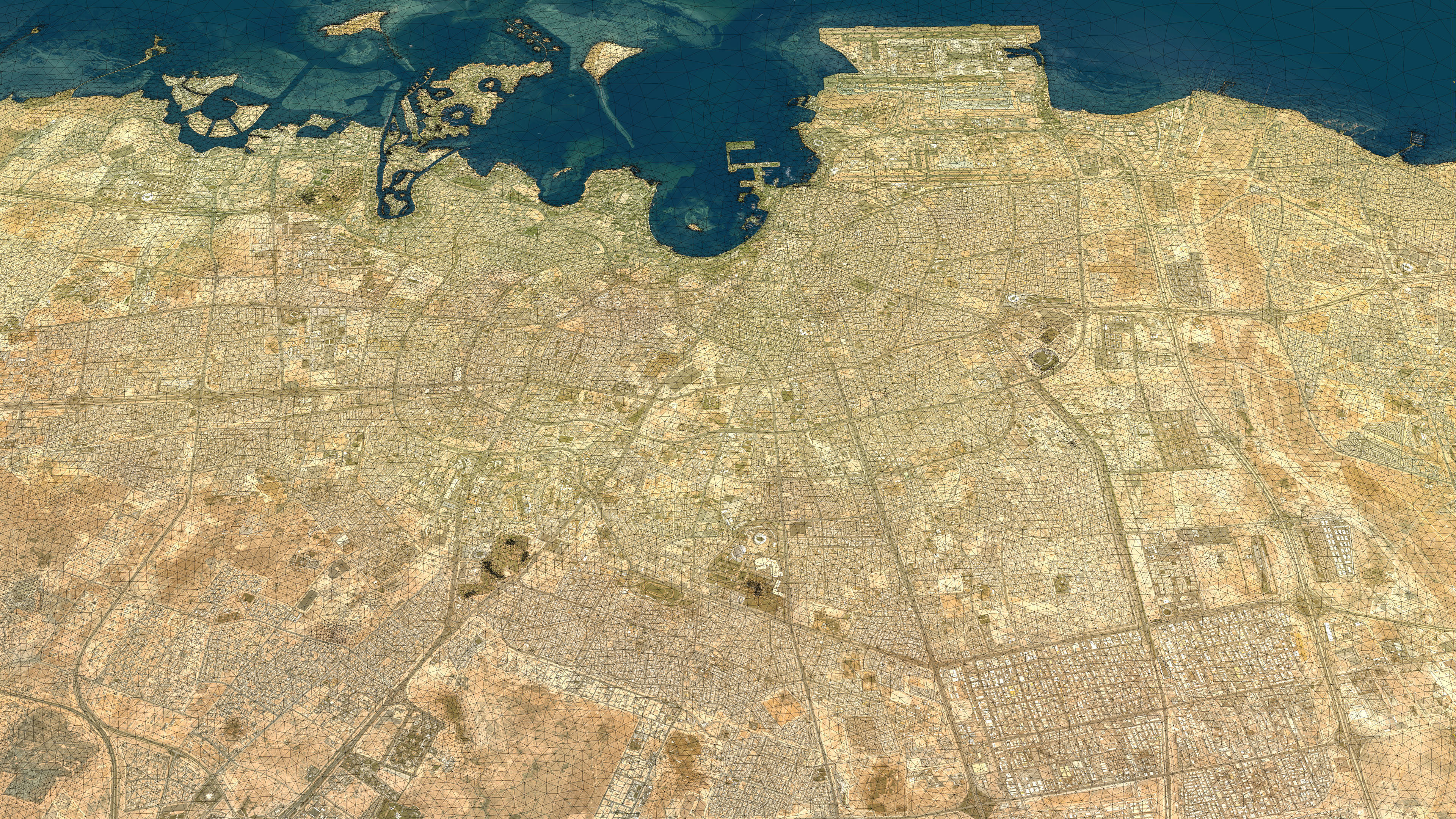 Doha - 3D City Topography Terrain 3D Model Collection_2