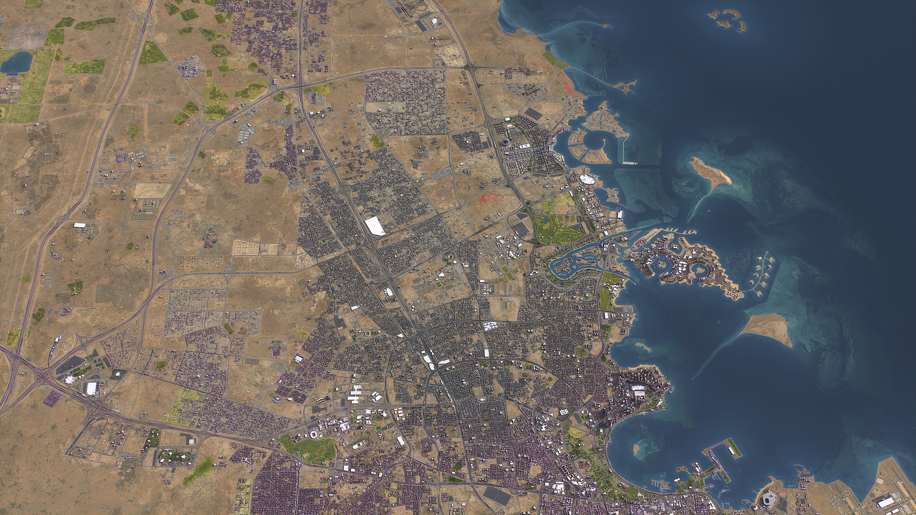 Doha - 3D City Topography Terrain 3D Model Collection_9