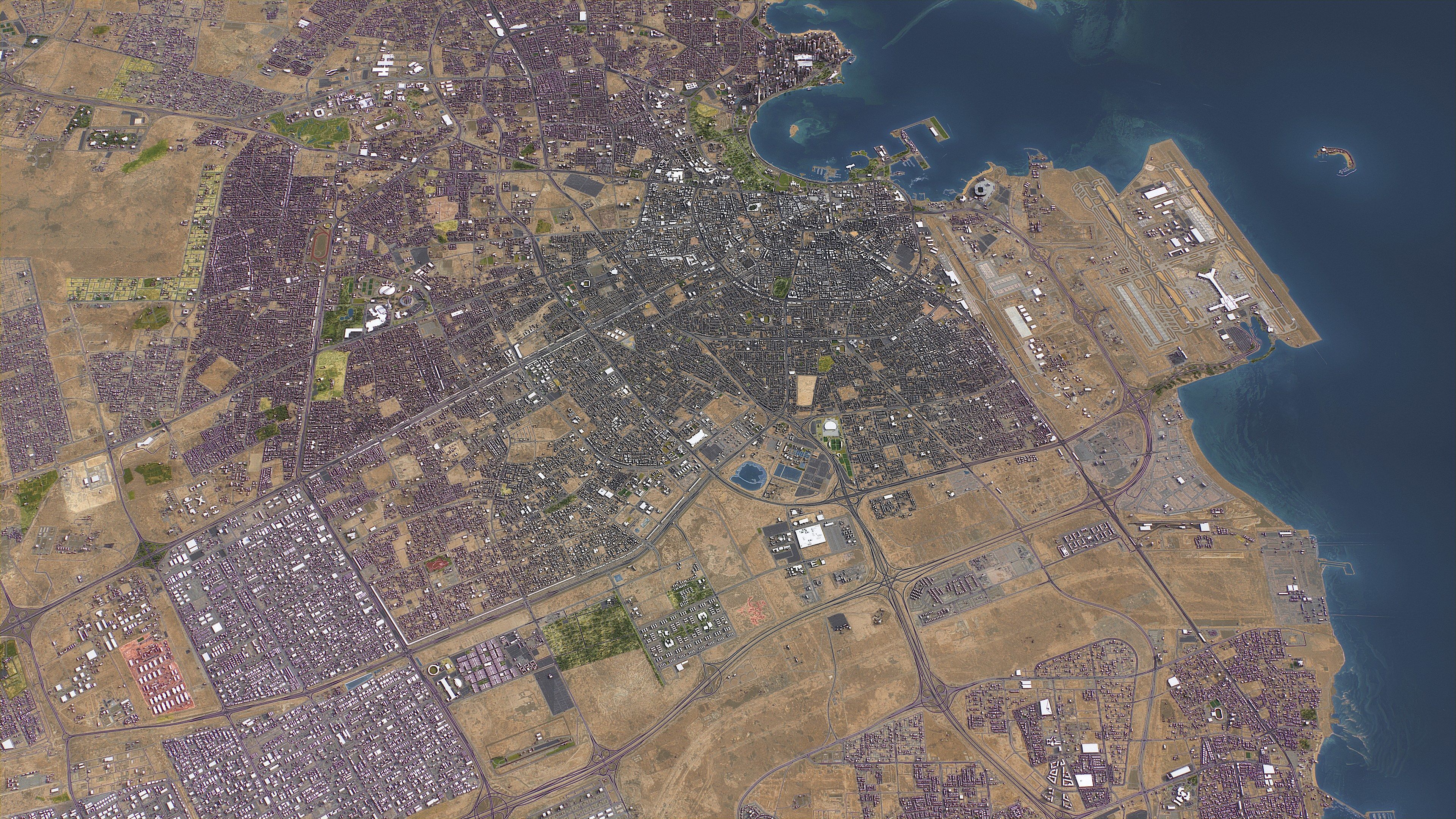 Doha - 3D City Topography Terrain 3D Model Collection_13