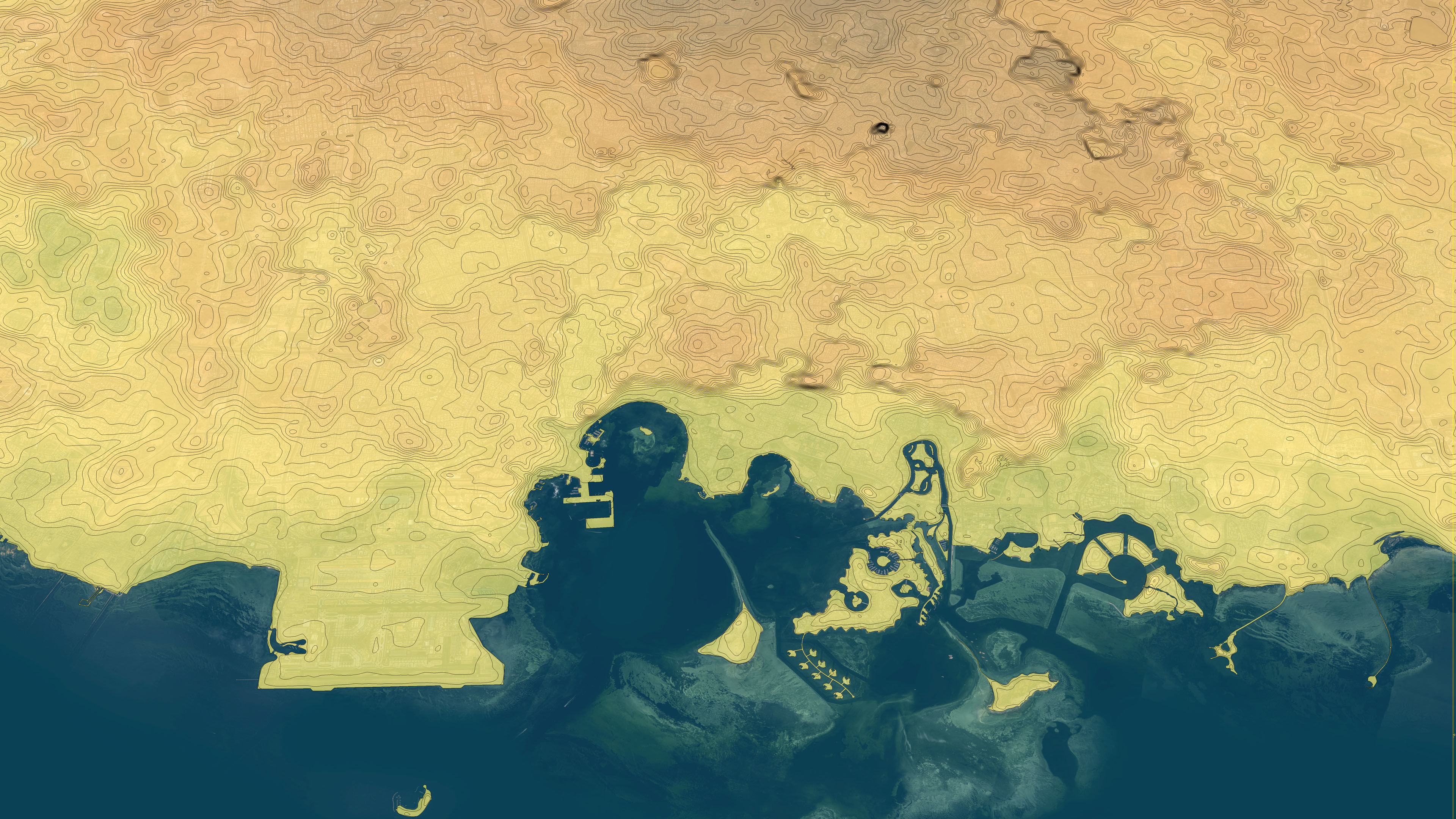 Doha - 3D City Topography Terrain 3D Model Collection_8