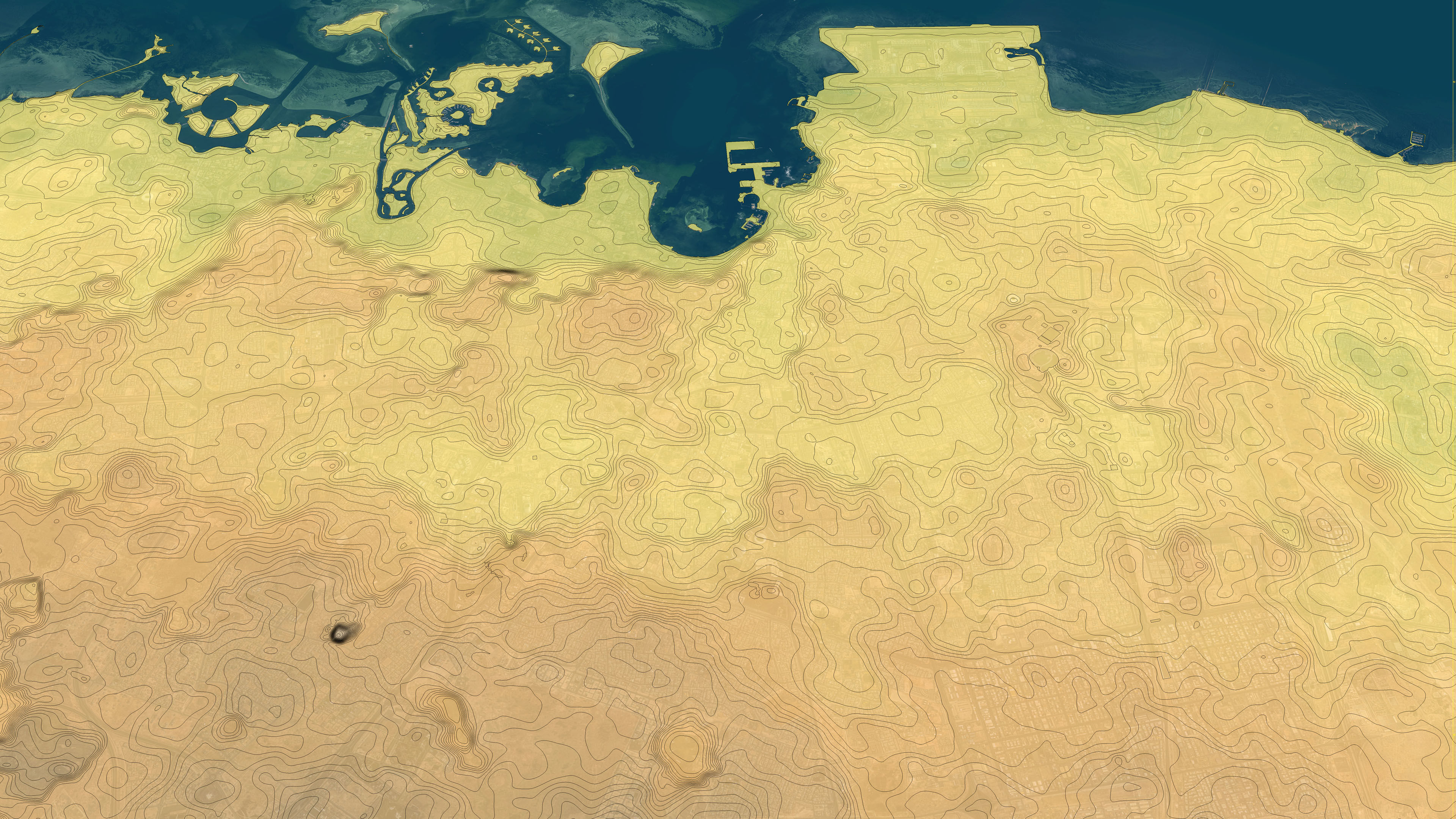 Doha - 3D City Topography Terrain 3D Model Collection_4