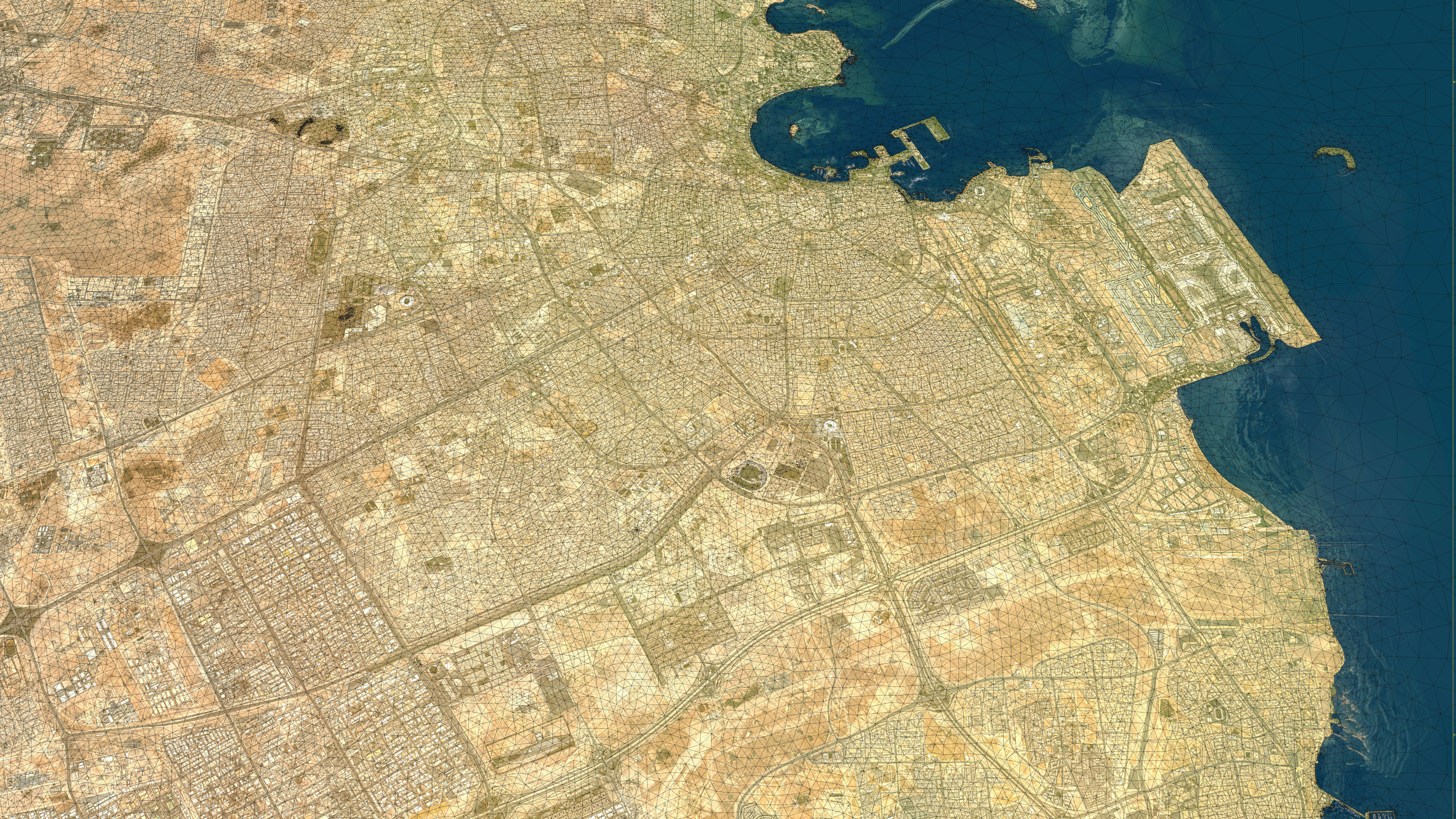 Doha - 3D City Topography Terrain 3D Model Collection_14