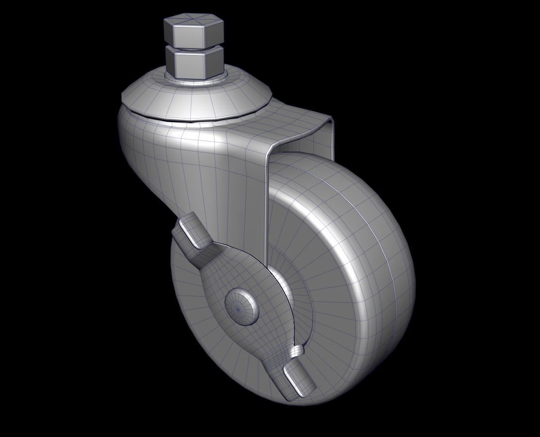 Chair wheels collection Low-poly 3D model_7