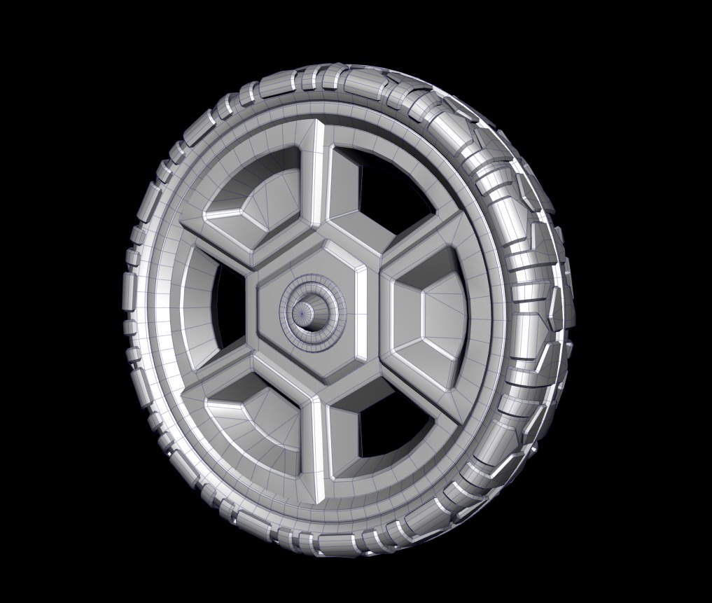 Chair wheels collection Low-poly 3D model_13