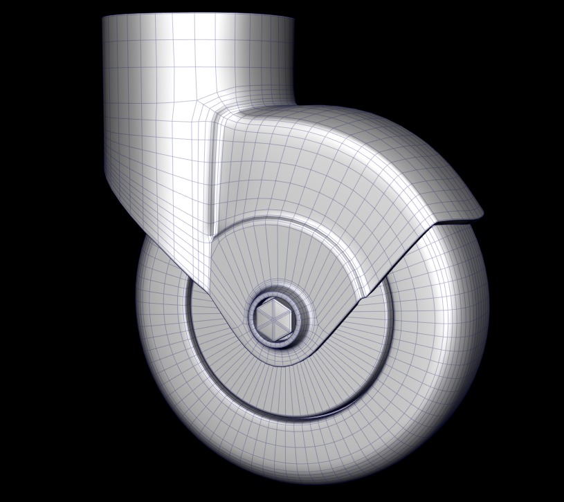 Chair wheels collection Low-poly 3D model_15