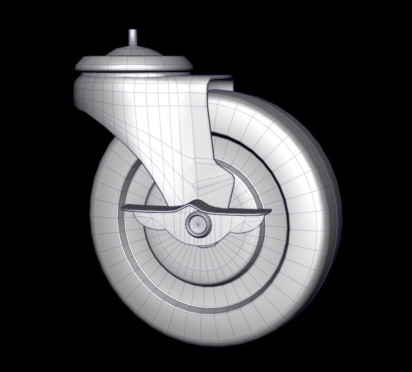 Chair wheels collection Low-poly 3D model_17