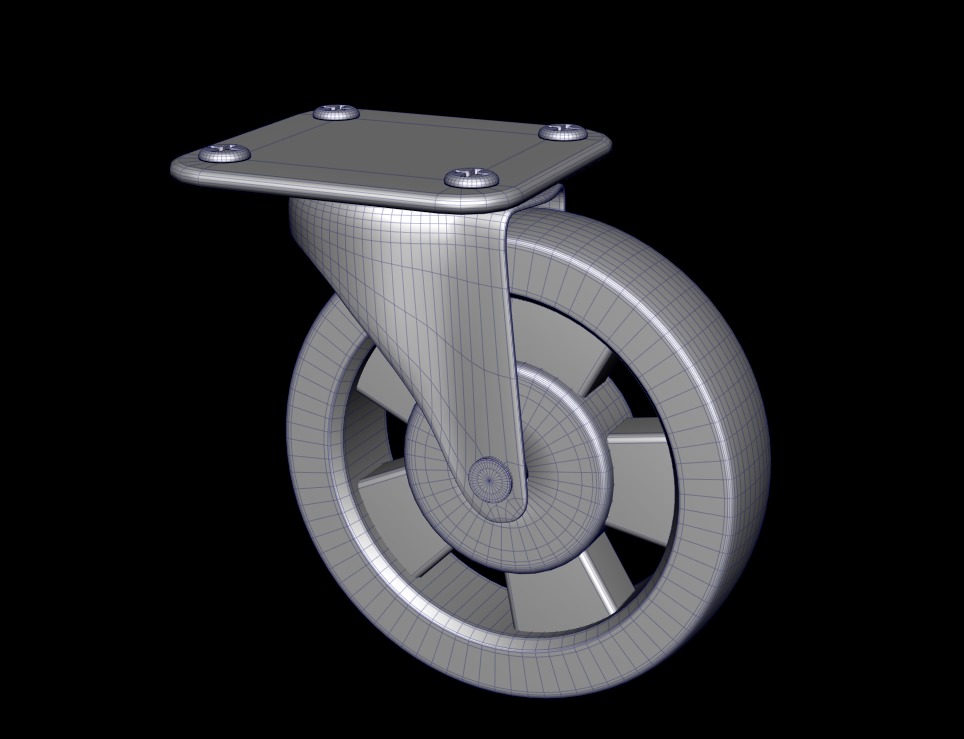 Chair wheels collection Low-poly 3D model_18