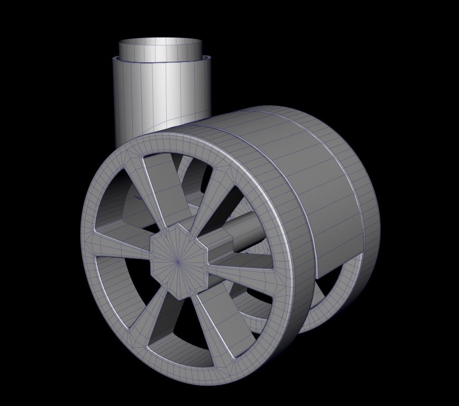 Chair wheels collection Low-poly 3D model_12