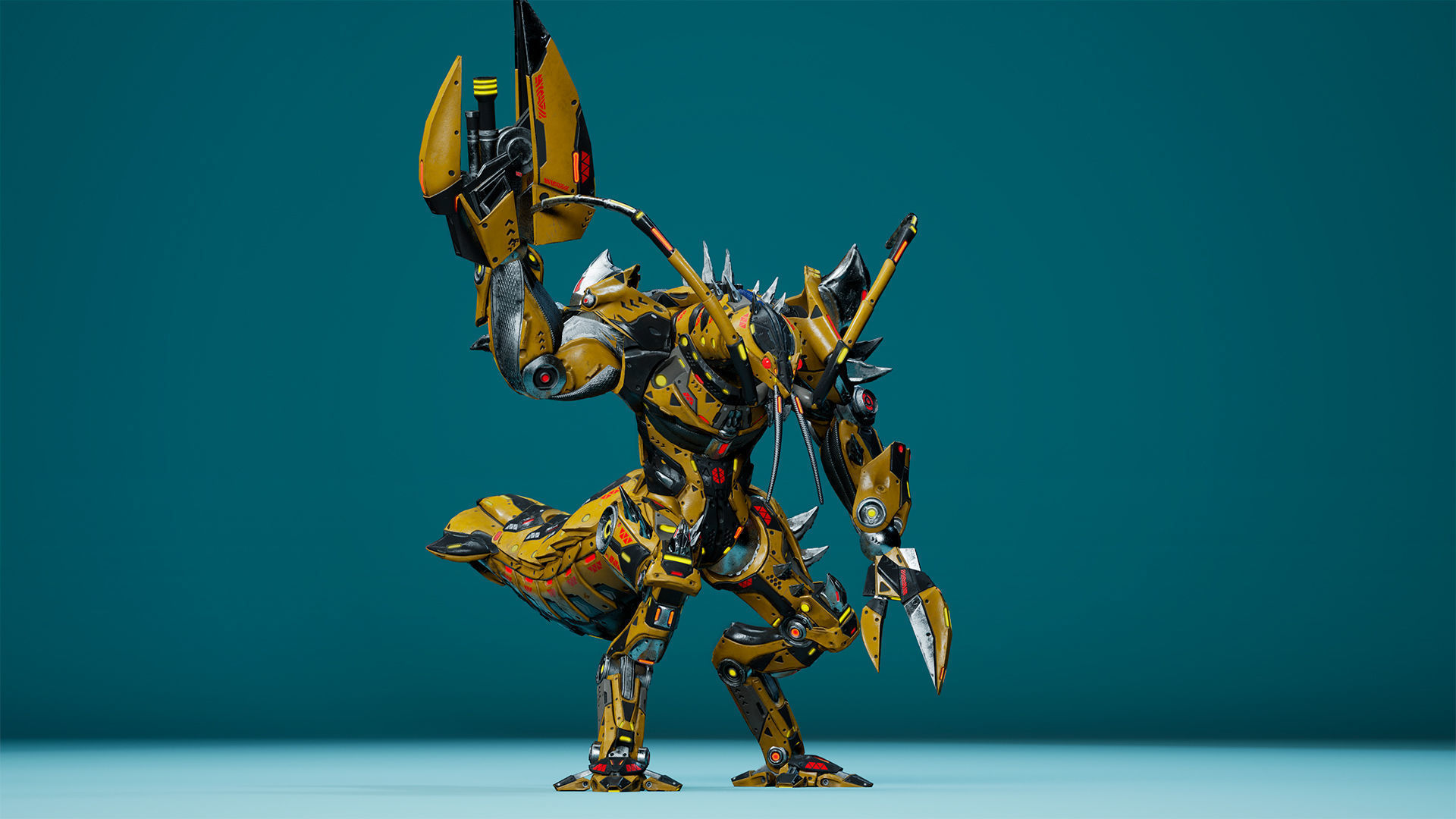 Sci-Fi Lobster Low-poly 3D model_24