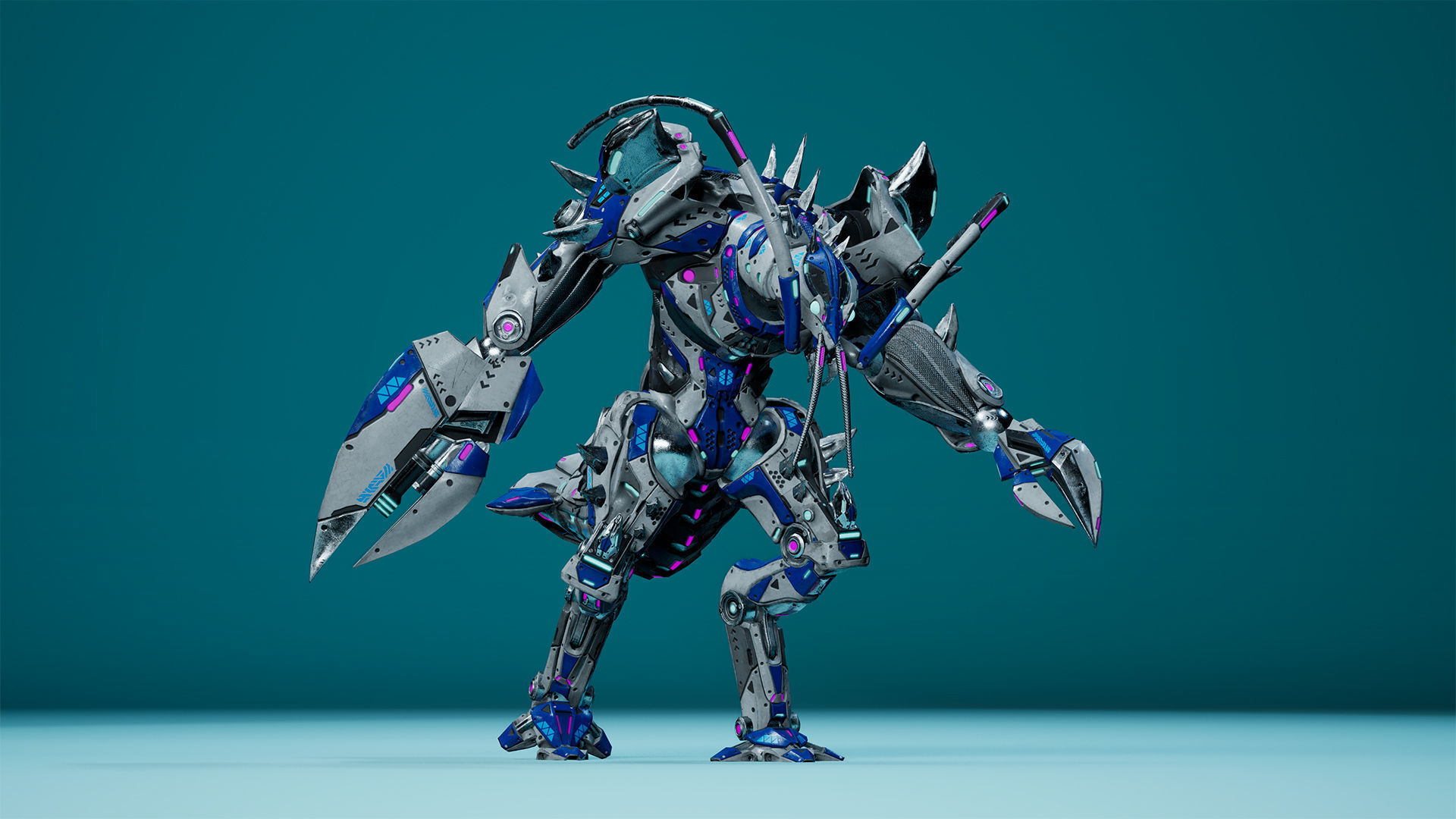 Sci-Fi Lobster Low-poly 3D model_18