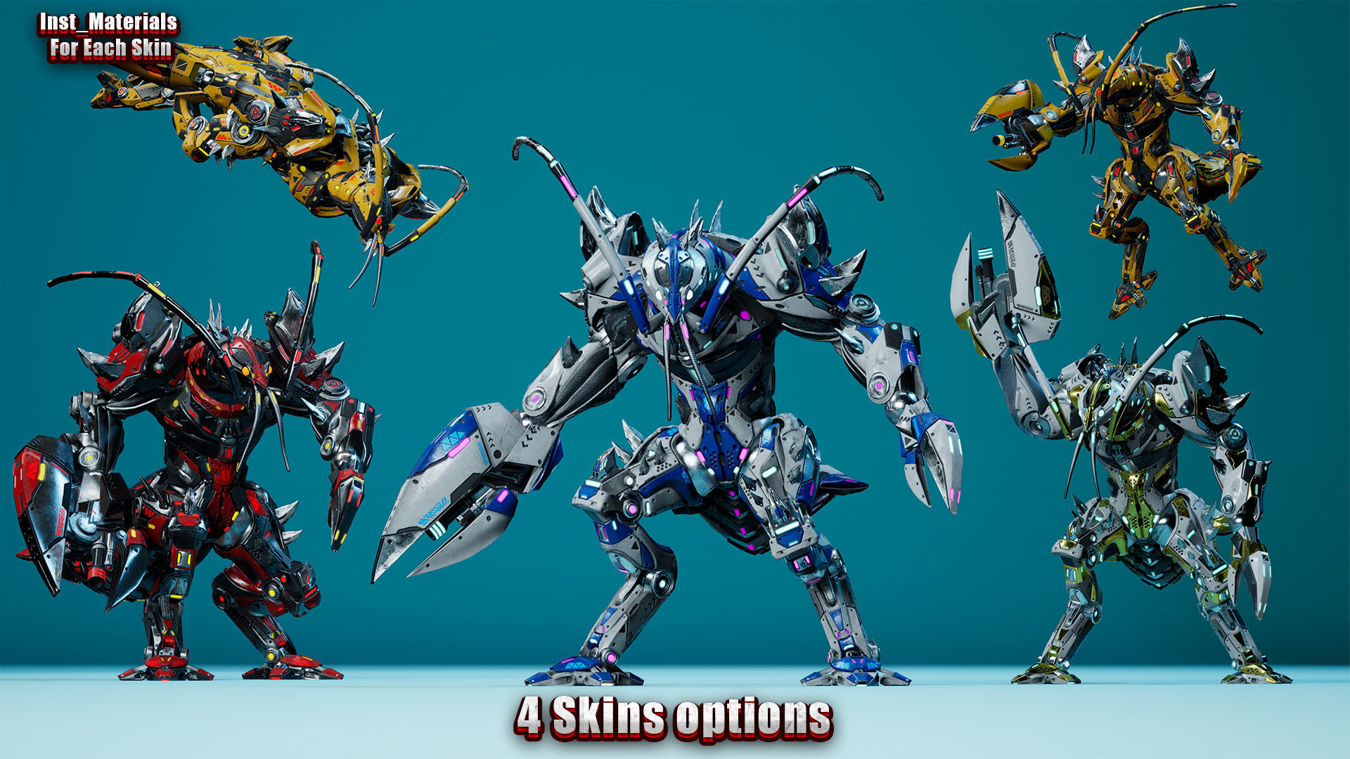 Sci-Fi Lobster Low-poly 3D model_2