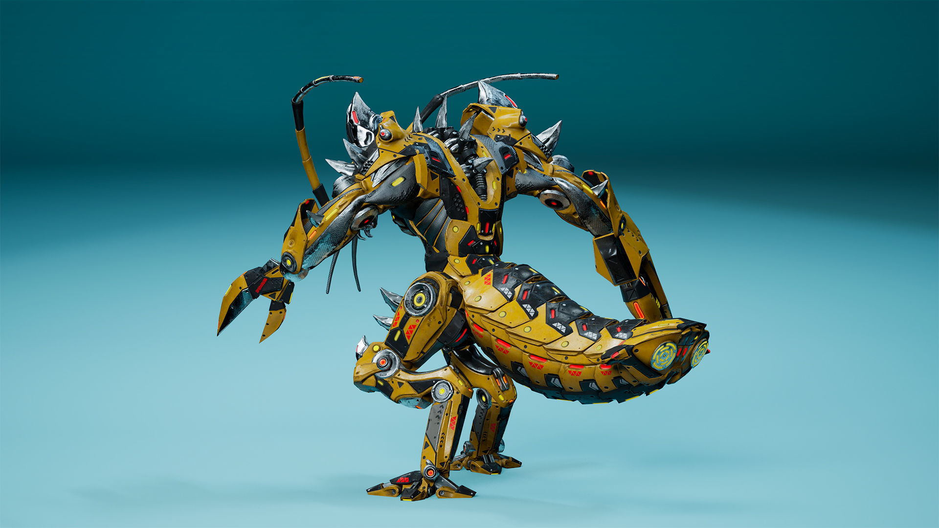 Sci-Fi Lobster Low-poly 3D model_10