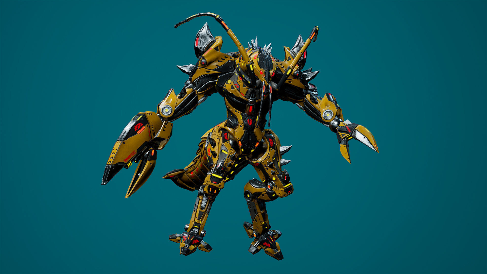 Sci-Fi Lobster Low-poly 3D model_23