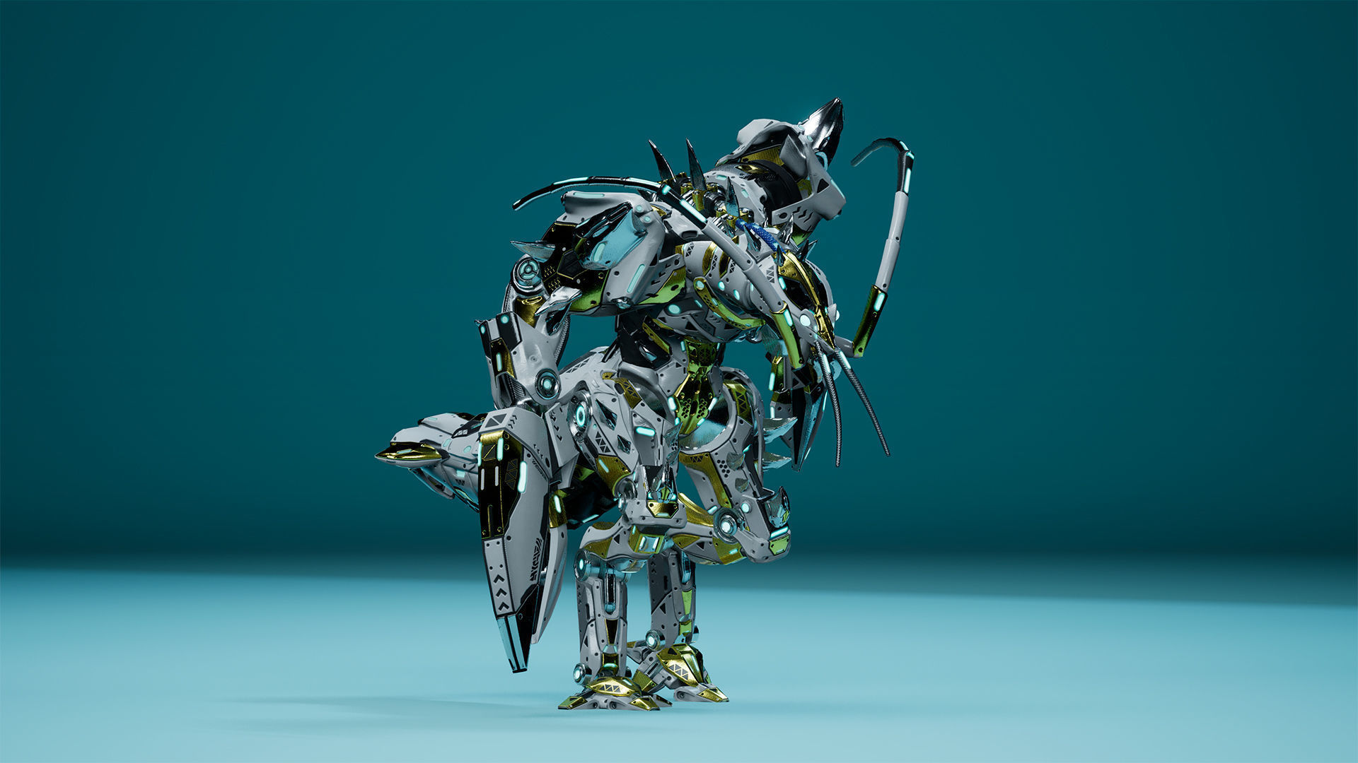 Sci-Fi Lobster Low-poly 3D model_13