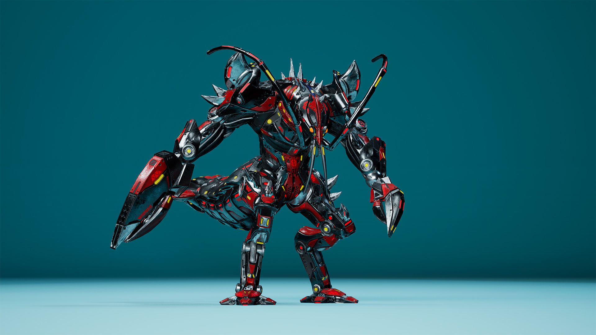 Sci-Fi Lobster Low-poly 3D model_19