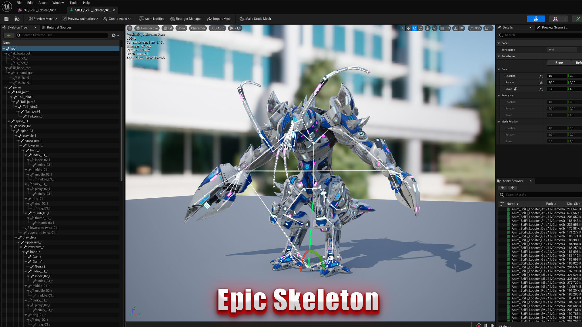 Sci-Fi Lobster Low-poly 3D model_7