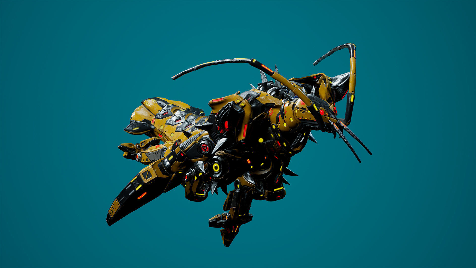 Sci-Fi Lobster Low-poly 3D model_22