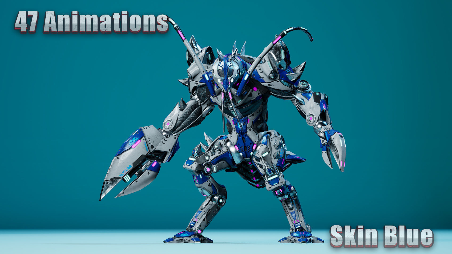 Sci-Fi Lobster Low-poly 3D model_3