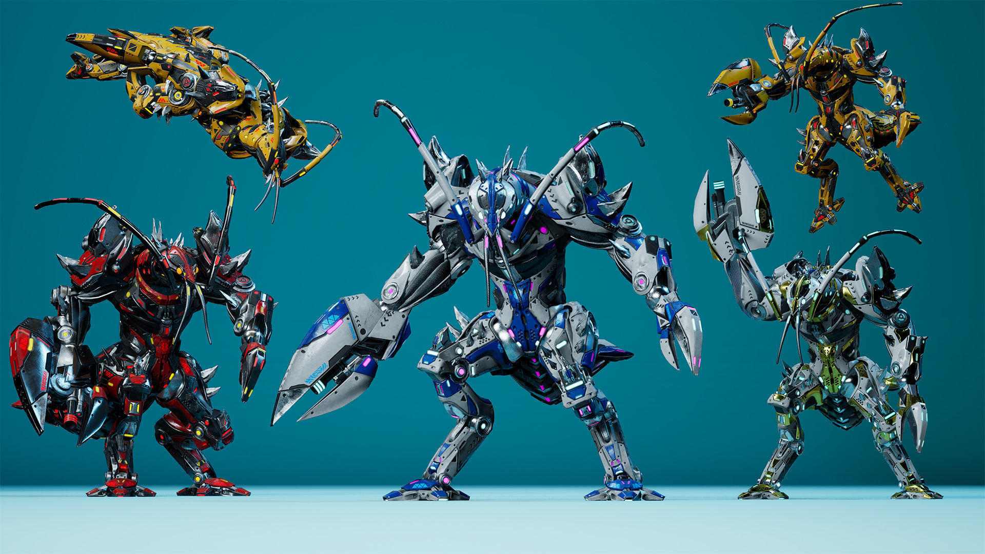 Sci-Fi Lobster Low-poly 3D model_15