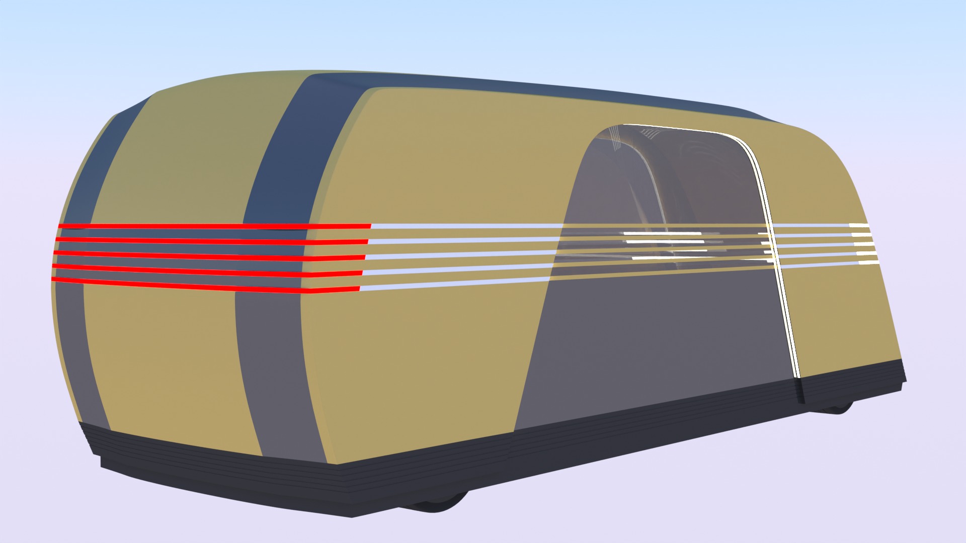 Future semitruck and Tesla Robovan 3D Model Collection_8