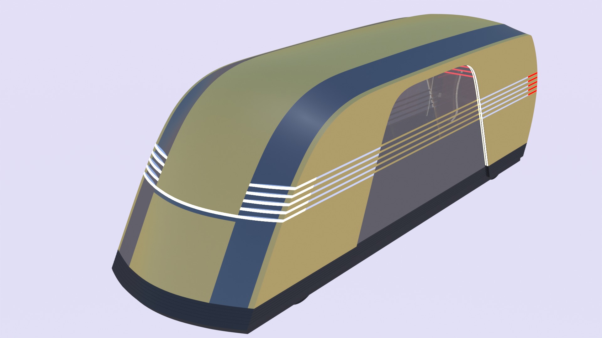 Future semitruck and Tesla Robovan 3D Model Collection_9