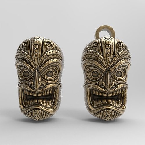 wall tiki decor 2  3D print model