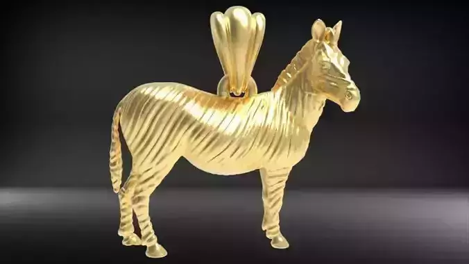 Zebra Pendant Charm Necklace Jewelry