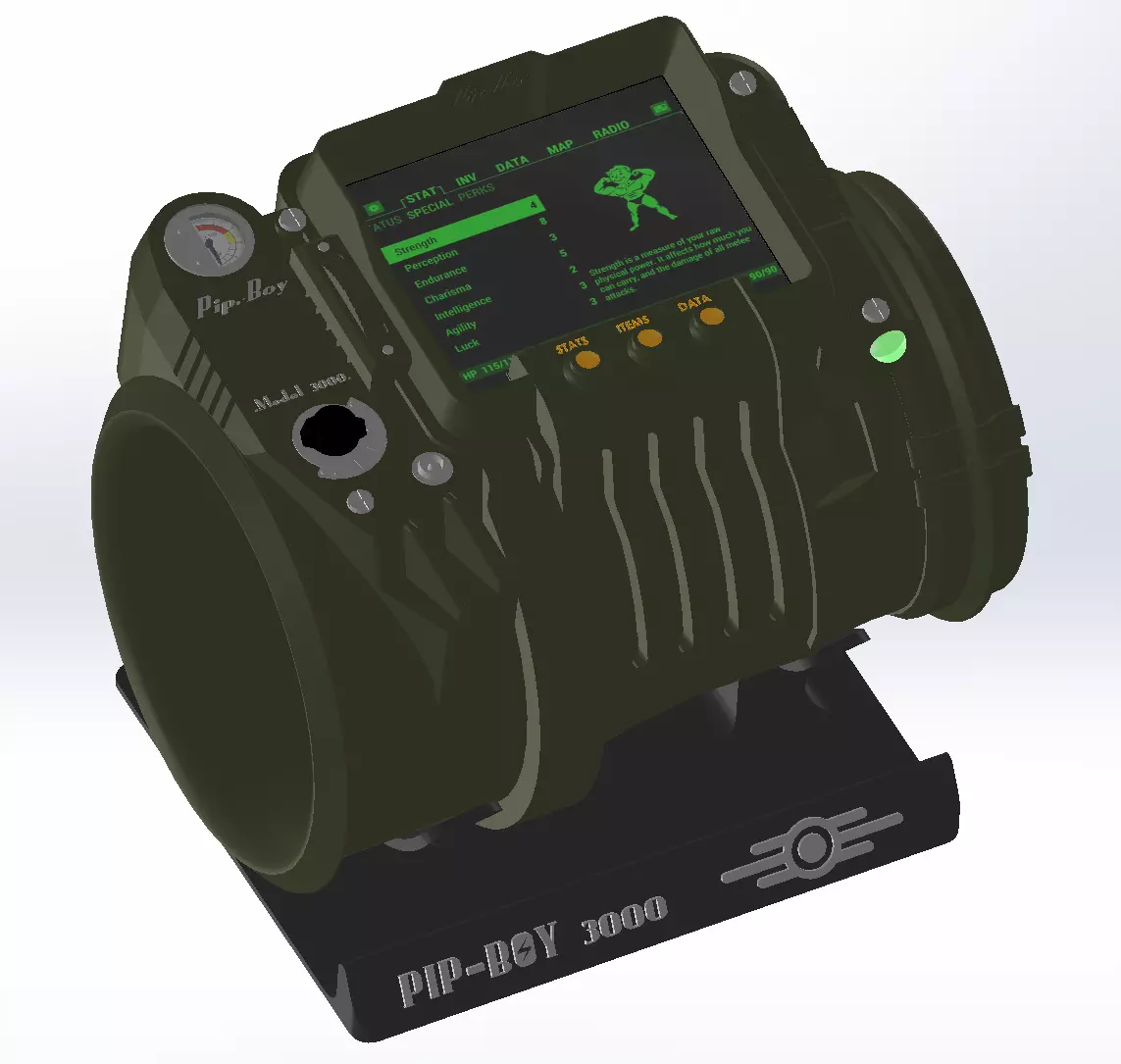 Wearable Pipboy Fallout 3D print model_0