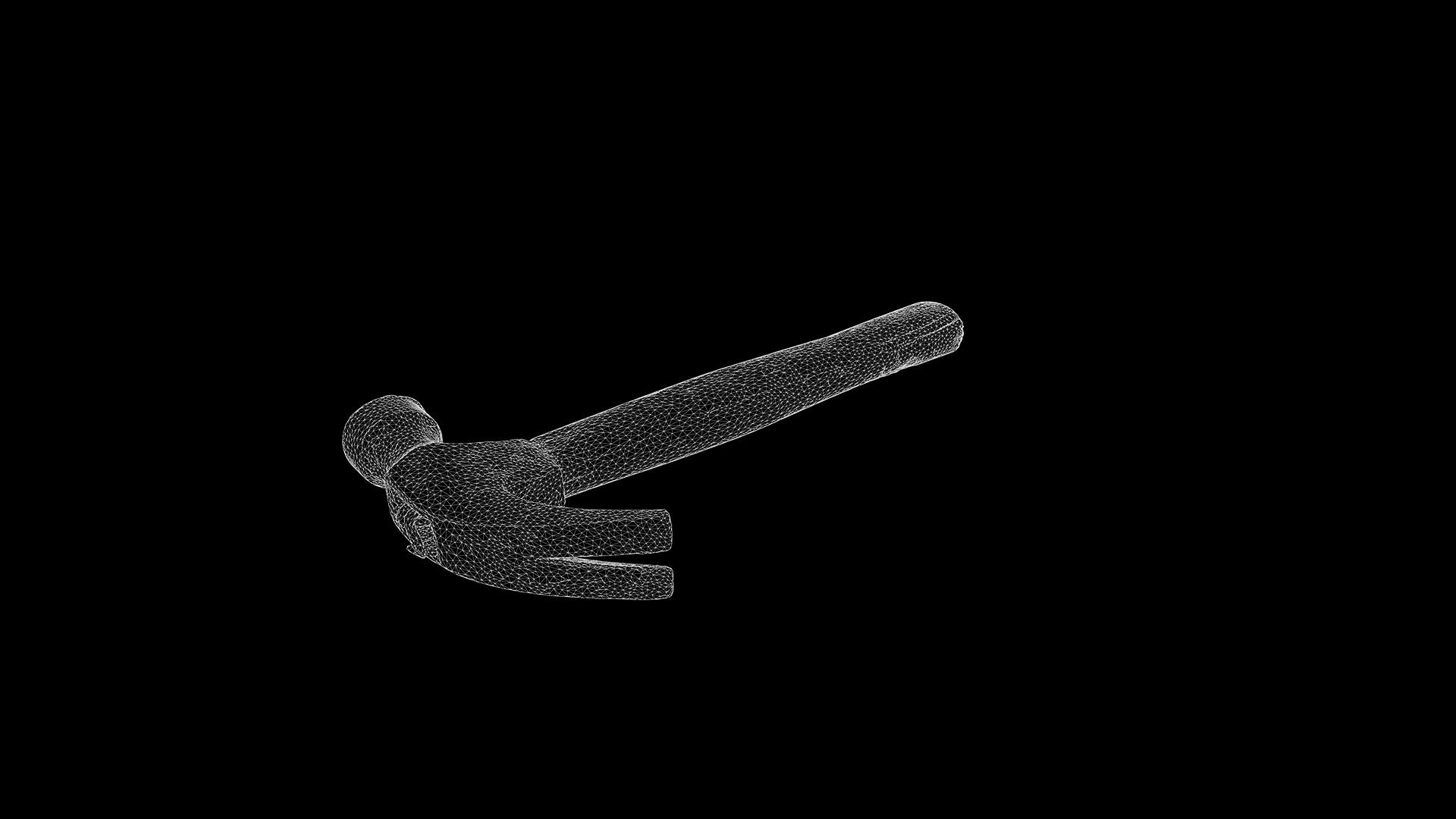 Anydrafts Old claw hammer 01 Low-poly 3D model_2