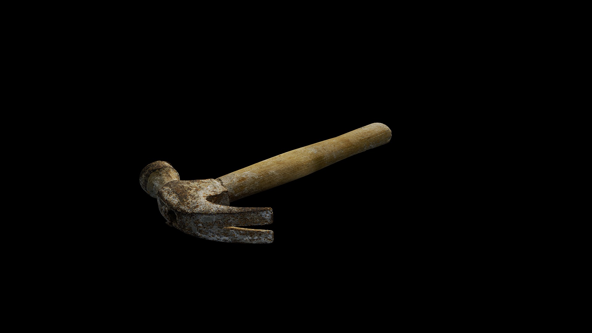 Anydrafts Old claw hammer 01 Low-poly 3D model_1