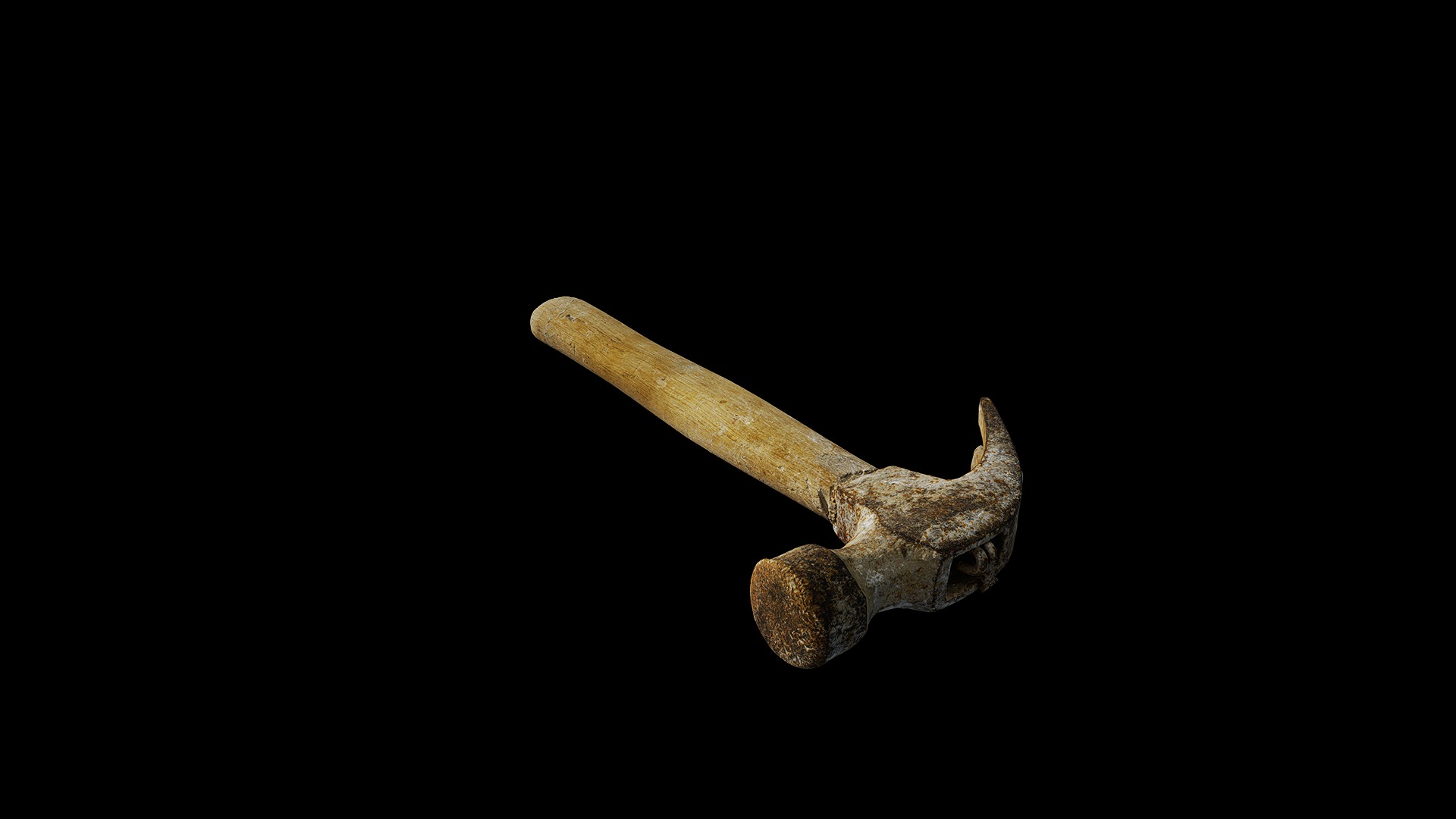 Anydrafts Old claw hammer 01 Low-poly 3D model_6