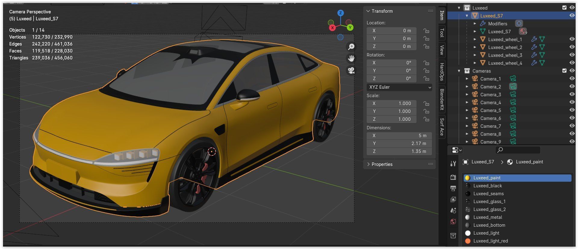 Tesla Robovan and Luxeed S7 3D Model Collection_5