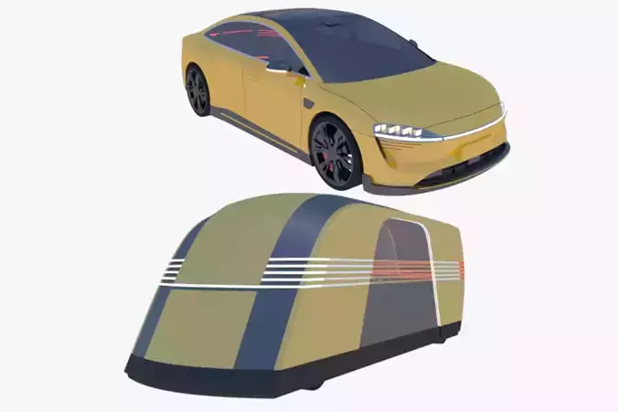 Tesla Robovan and Luxeed S7 3D Model Collection