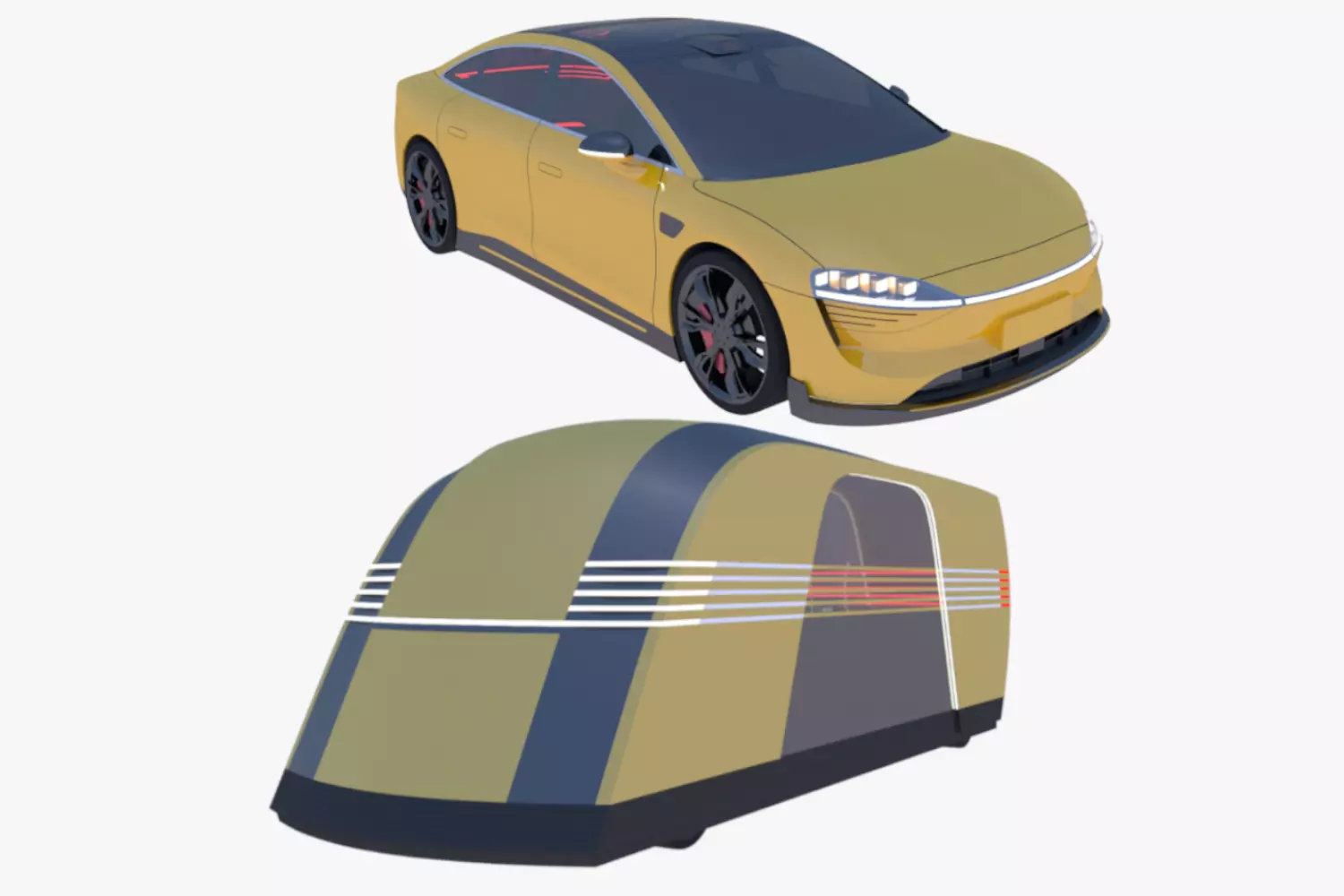 Tesla Robovan and Luxeed S7 3D Model Collection_0